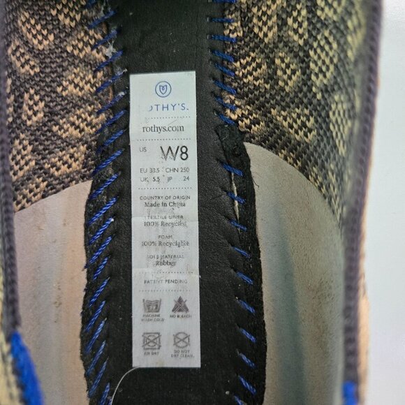 Rothy's The Loafer Mocha Spot Leopard Print Loafers Size 8 - Picture 7 of 8